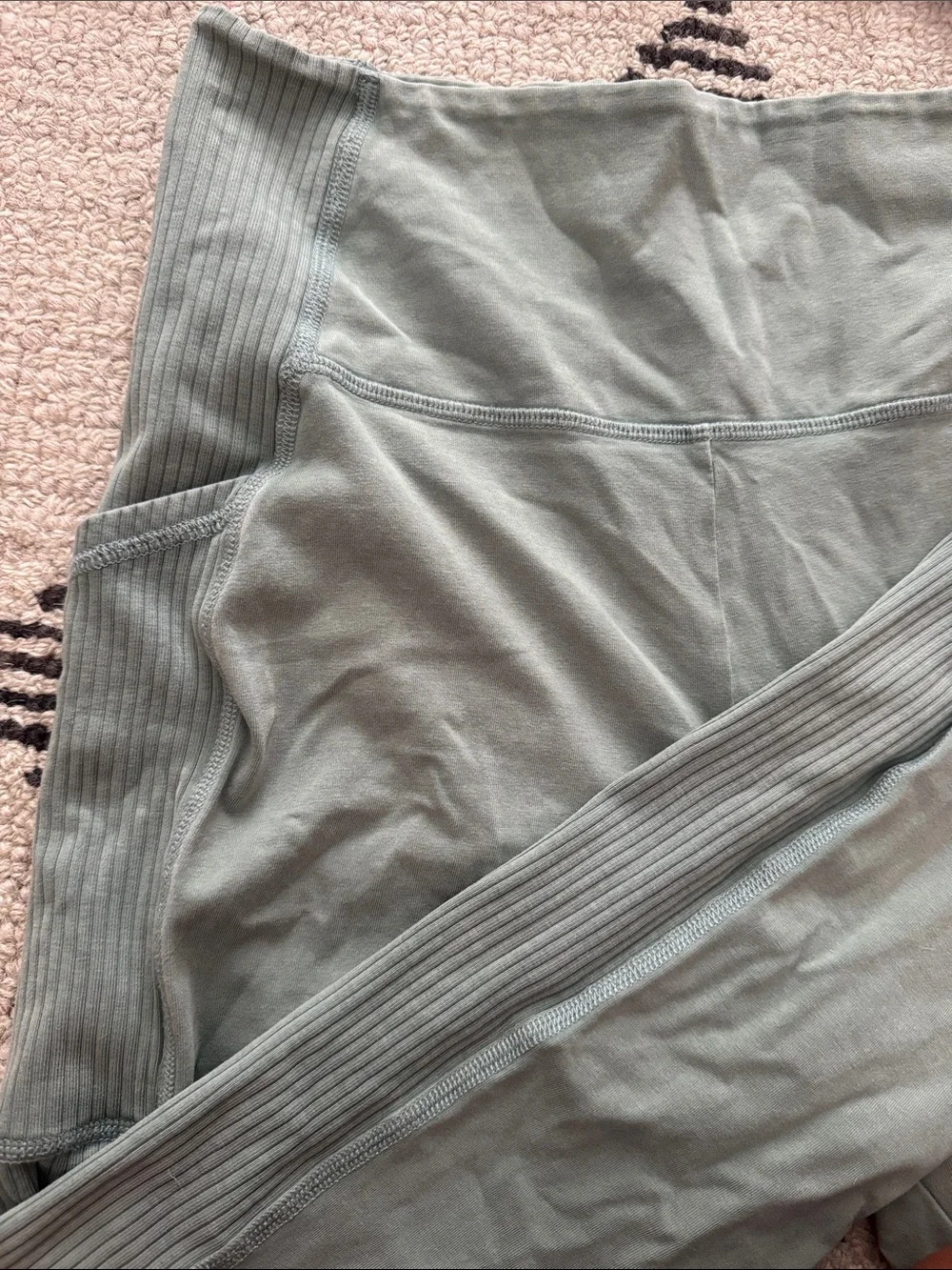 aerie Ribbed Sage Green Crop Tank Top - Picture 4 of 5